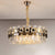 12 Bulbs Clear Crystal Prismatic Chandelier Contemporary Gold Round Living Room Hanging Light Clear Clearhalo 'Ceiling Lights' 'Chandeliers' 'Clear' 'Industrial' 'Modern Chandeliers' 'Modern' 'Tiffany' 'Traditional Chandeliers' Lighting' 1392034