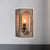 Metallic Cuboid Sconce Lighting Fixture with Candle Design Country Style 1 Bulb Corridor Wall Lamp in Rust Rust Clearhalo 'Wall Lamps & Sconces' 'Wall Lights' Lighting' 1392078