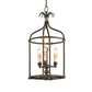 Birdcage Living Room Chandelier Lighting Rustic Metallic 3-Bulb Black and Gold Pendant Lamp Clearhalo 'Ceiling Lights' 'Chandeliers' Lighting' options 1392124