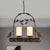 2 Lights Pendant Chandelier Vintage Bird Cage Metal Hanging Lamp Kit with Cylinder Opal Glass Shade in Antique Black Antique Black Clearhalo 'Ceiling Lights' 'Chandeliers' Lighting' options 1392127_0366e5c1-755f-4858-ac53-4fd02cfc60b1