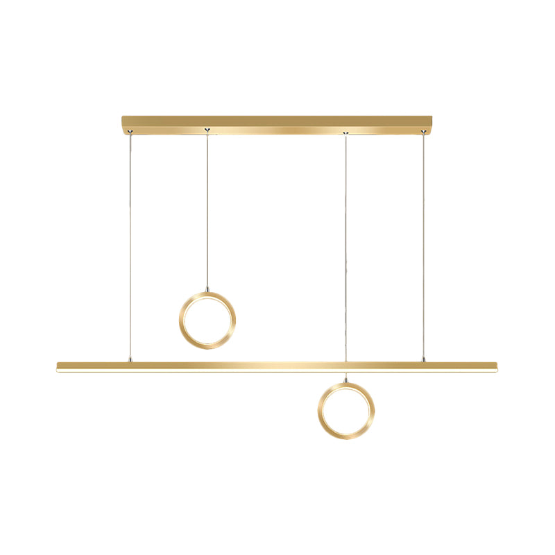 Metal Linear Multiple Hanging Light LED Minimal Chandelier Lamp in Black/Gold, Warm/White Light Clearhalo 'Ceiling Lights' 'Modern Pendants' 'Modern' 'Pendant Lights' 'Pendants' Lighting' 1392236