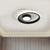 Metal Circle Flush Lamp Modernist White and Black/Gold and Black LED Flush Mount for Porch, Warm/White Light - Black-White - Clearhalo - 'Ceiling Lights' - 'Close To Ceiling Lights' - 'Close to ceiling' - 'Flush mount' - Lighting' - 1392277