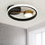 Round Ceiling Mounted Contemporary Metal Black and White/Black and Gold LED Flush Light, Warm/White Light Black-Gold Clearhalo 'Ceiling Lights' 'Close To Ceiling Lights' 'Close to ceiling' 'Flush mount' Lighting' 1392285