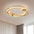 Metal Round Ceiling Mount Contemporary Gold/Black LED Flush Lighting in Warm/White Light, 19"/23.5" Dia - Gold - Clearhalo - 'Ceiling Lights' - 'Close To Ceiling Lights' - 'Close to ceiling' - 'Flush mount' - Lighting' - 1392297
