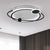Metal Round Ceiling Mount Contemporary Gold/Black LED Flush Lighting in Warm/White Light, 19"/23.5" Dia - Black-White - Clearhalo - 'Ceiling Lights' - 'Close To Ceiling Lights' - 'Close to ceiling' - 'Flush mount' - Lighting' - 1392302
