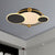 Round LED Flush Mount Modernist Metal Black/Black and Gold Ceiling Light in Warm/White Light, 19.5"/23.5" Dia Black-Gold Clearhalo 'Ceiling Lights' 'Close To Ceiling Lights' 'Close to ceiling' 'Flush mount' Lighting' 1392315