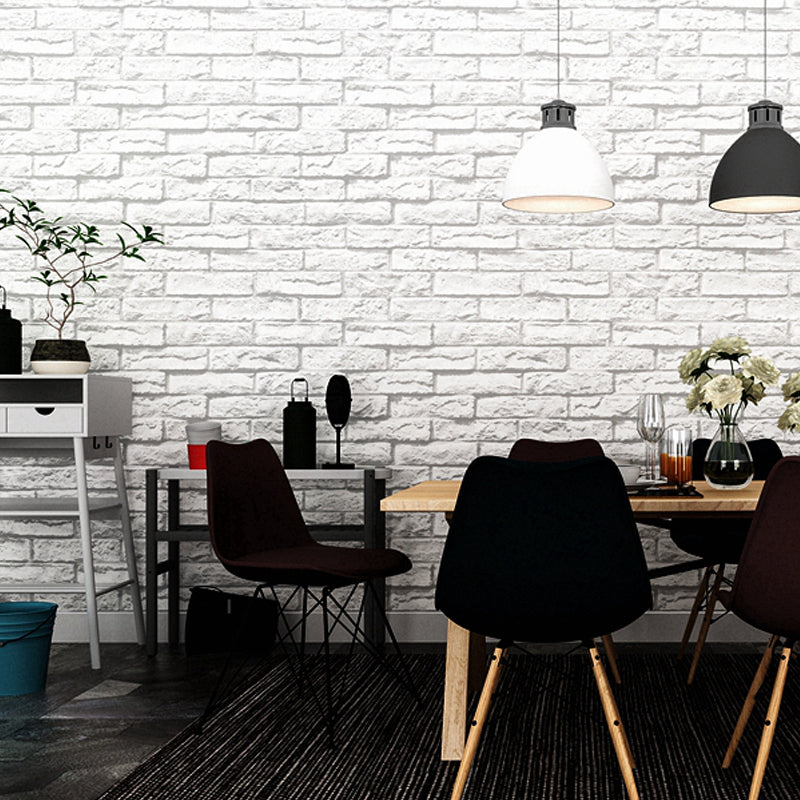 Smooth Dark Color Wallpaper Cyberpunk Brick Look Wall Covering for Home, 33' L x 20.5" W Clearhalo 'Industrial wall decor' 'Industrial' 'Wallpaper' Wall Decor' 1392529