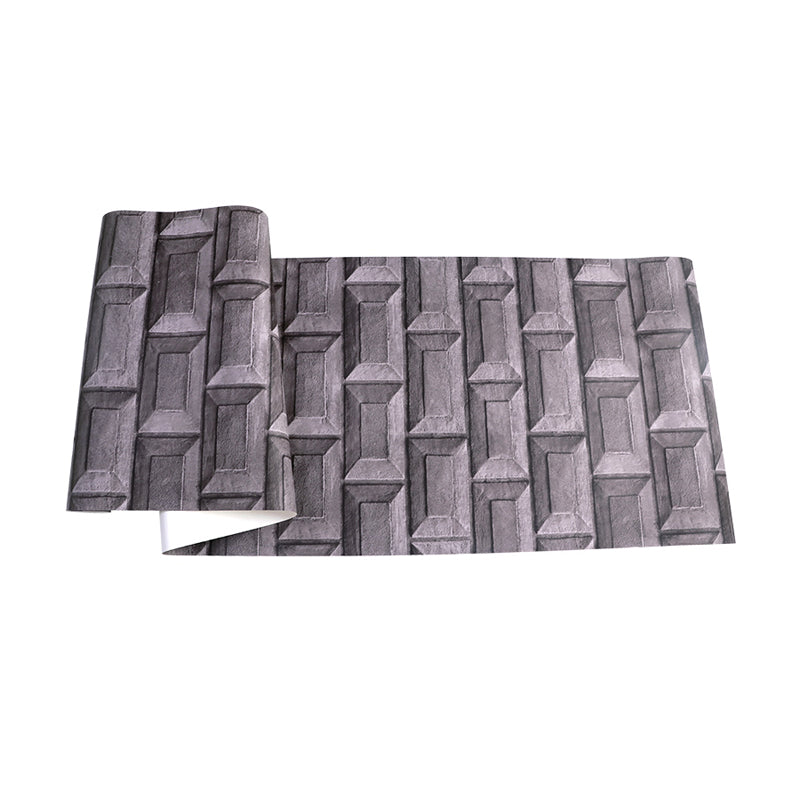 Vinyl Unpasted Wallpaper Roll Steampunk Faux Embossed Brick Look Wall Covering for Store Clearhalo 'Industrial wall decor' 'Industrial' 'Wallpaper' Wall Decor' 1392589