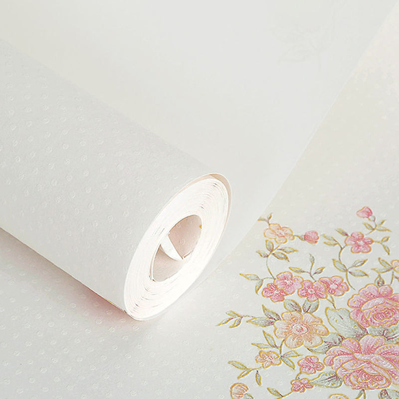 Countryside Floweret Wallpaper for Bedroom 54.2-sq ft Wall Decor in Pastel Color Clearhalo 'Country wall decor' 'Rustic' 'Wallpaper' Wall Decor' 1392671