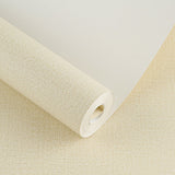 Minimalist Solid Wallpaper Non-Woven Grass Cloth Washable Soft Color Wall Art for Office Light Yellow