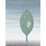 Decayed Leaf Tree Wall Murals for Living Room, Blue-Green, Personalized Size Available Clearhalo 'Wall Decor' 'Wall Mural' 1392970