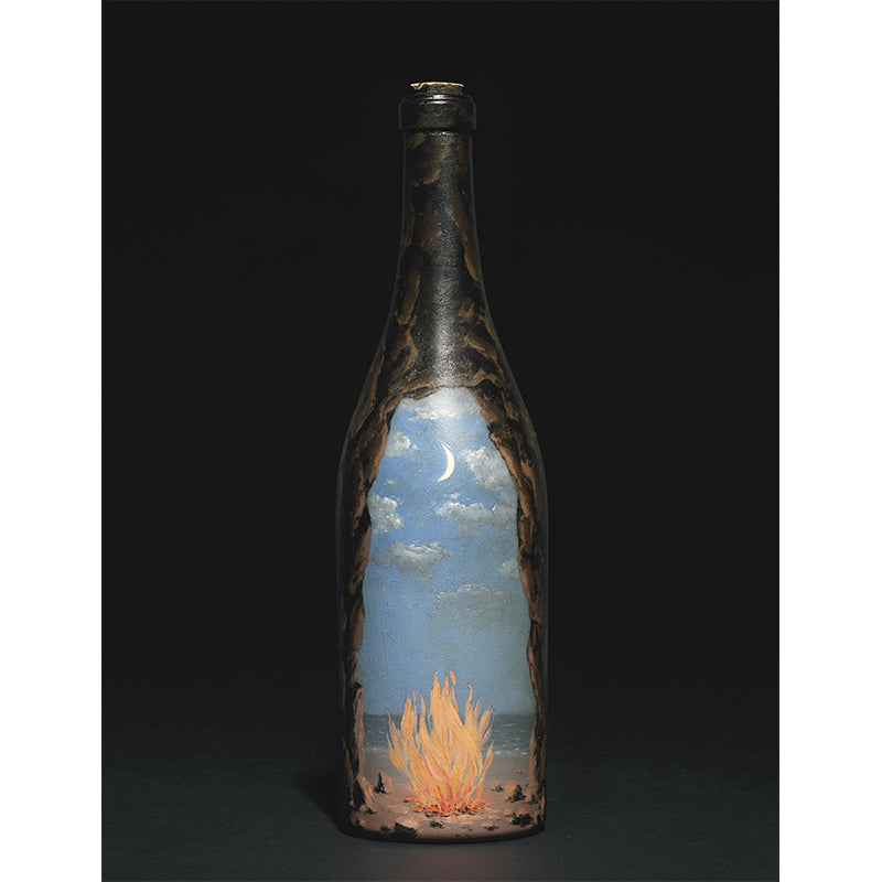 Black-Blue Bottle Painting Mural Decal Stain Resistant Surrealist Living Room Wall Decor Clearhalo 'Wall Decor' 'Wall Mural' 1393045