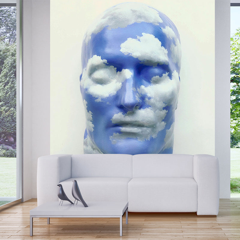Non-Woven Waterproof Murals Surrealist Rene Magritte the Future of Statues Artwork Wall Covering Clearhalo 'Wall Decor' 'Wall Mural' 1393053