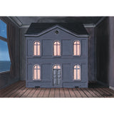 Casa De Rene Magritte Murals Wallpaper Grey-Blue Surrealism Style Wall Art for Home