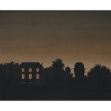 Full-Size Surrealism Wallpaper Murals in Black-Brown Rene Mageitte the End of the World Wall Decor, Custom Print Clearhalo 'Wall Decor' 'Wall Mural' 1393120