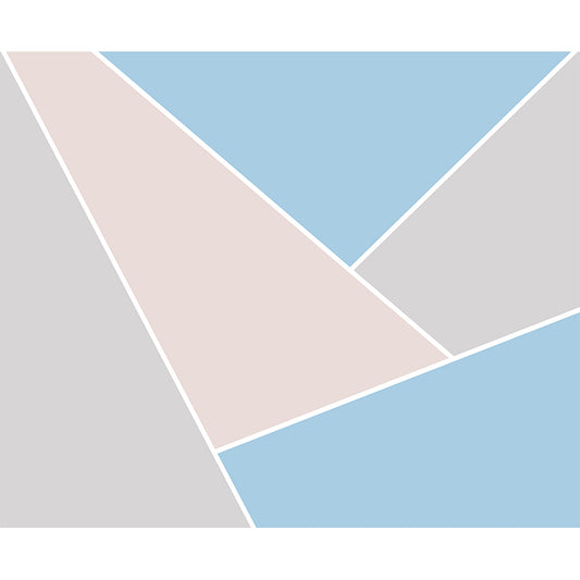 Pink-Blue Geometric Wall Mural Decal Washable Modernist Living Room Wall Covering Clearhalo 'Wall Decor' 'Wall Mural' 1393190