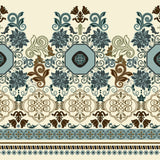 Blue-Brown Floral Wallpaper Murals Moisture Resistant Boho Bedroom Wall Covering Clearhalo 'Wall Decor' 'Wall Mural' 1393430