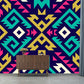 Bohemian Geo Symmetry Wall Mural Decal Red-Yellow-Green Waterproof Wall Covering for Home Clearhalo 'Wall Decor' 'Wall Mural' 1393479