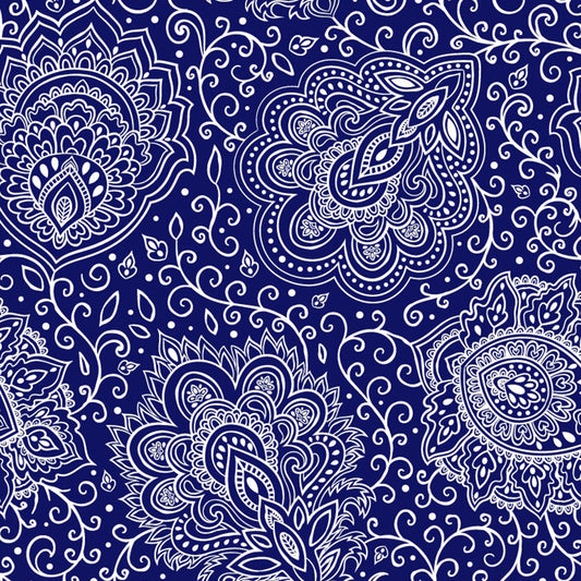 Large Floral Pattern Murals Stain Resistant Bohemian Living Room Wall Covering in Purple Clearhalo 'Wall Decor' 'Wall Mural' 1393510