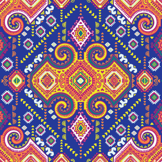 Symmetric Scroll Pattern Wallpaper Mural Bohemian Chic Washable Bedroom Wall Covering, Custom Size Clearhalo 'Wall Decor' 'Wall Mural' 1393540