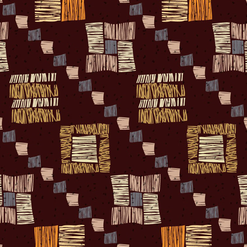 Boho Grid Print Wallpaper Murals Coffee Stain Resistant Wall Covering for Bedroom Clearhalo 'Wall Decor' 'Wall Mural' 1393550