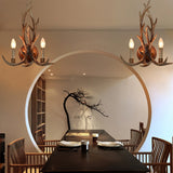 Open Bulb Wall Lamp with Deer Horn Resin 1 Light Lodge Country Sconce Light for Kitchen Brown Clearhalo 'Industrial wall lights' 'Industrial' 'Middle century wall lights' 'Tiffany' 'Wall Lamps & Sconces' 'Wall Lights' Lighting' 139361