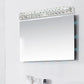 Linear Wall Mounted Light Modern Clear/Amber Crystal Vanity Sconce in Warm/White Light for Bathroom, 16"/22"/27" Long Clear Clearhalo 'Modern wall lights' 'Modern' 'Vanity Lights' 'Wall Lights' Lighting' 139376