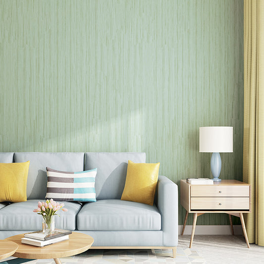 Solid Color Contemporary Wallpaper 33' L x 20.5" W Striped Wall Covering for Bedroom Turquoise Clearhalo 'Modern wall decor' 'Modern' 'Wallpaper' Wall Decor' 1395310