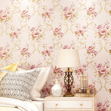 Beautiful Peony Blossom Wallpaper for Living Room Floral Print Wall Art, 57.1-sq ft Pink Clearhalo 'Country wall decor' 'Rustic' 'Wallpaper' Wall Decor' 1395751