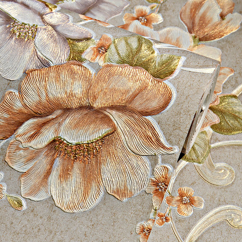 Beautiful Peony Blossom Wallpaper for Living Room Floral Print Wall Art, 57.1-sq ft Clearhalo 'Country wall decor' 'Rustic' 'Wallpaper' Wall Decor' 1395762