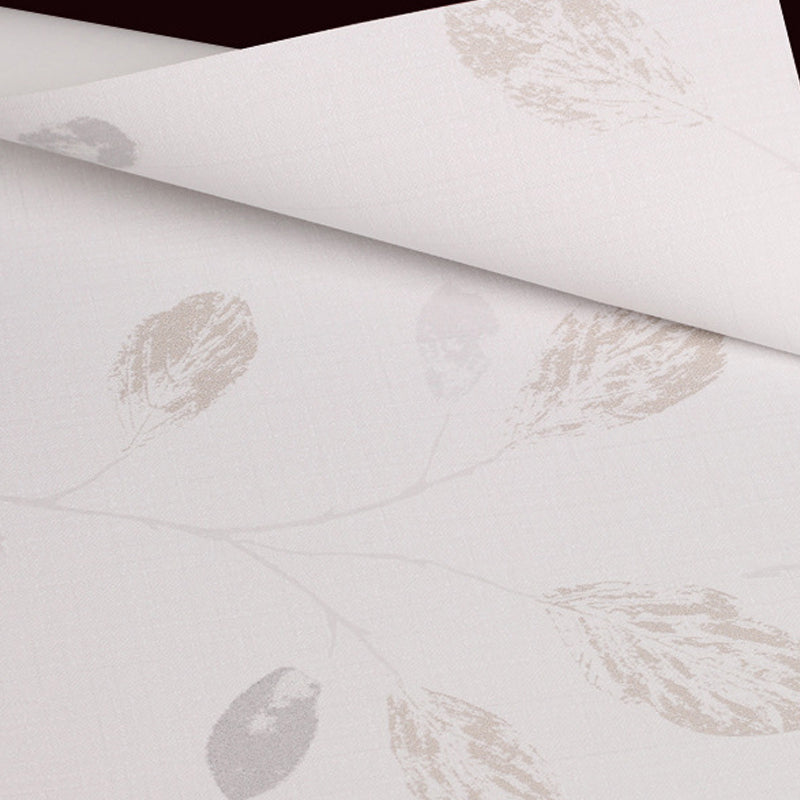 Plants Leaf Wallpaper Roll Country Style Smooth Wall Art in Light Color for Home Clearhalo 'Country wall decor' 'Rustic' 'Wallpaper' Wall Decor' 1395835