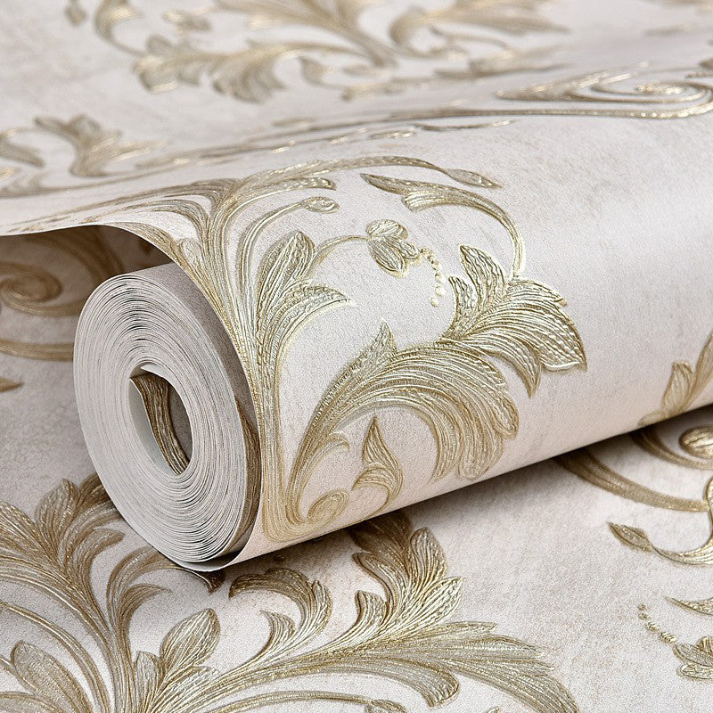 Retro Trellis Wallpaper Roll Soft-Color Jacquard Wall Covering for Bedroom, 33' x 20.5" Clearhalo 'Vintage wall decor' 'Vintage' 'Wallpaper' Wall Decor' 1395915