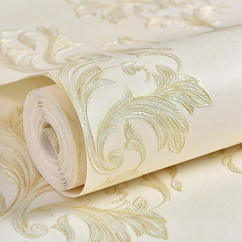 Retro Trellis Wallpaper Roll Soft-Color Jacquard Wall Covering for Bedroom, 33' x 20.5" Clearhalo 'Vintage wall decor' 'Vintage' 'Wallpaper' Wall Decor' 1395924