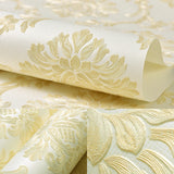 Pastel Color Vintage Wallpaper 33' L x 20.5" W Jacquard Wall Decor for Living Room Beige A Clearhalo 'Vintage wall decor' 'Vintage' 'Wallpaper' Wall Decor' 1396051