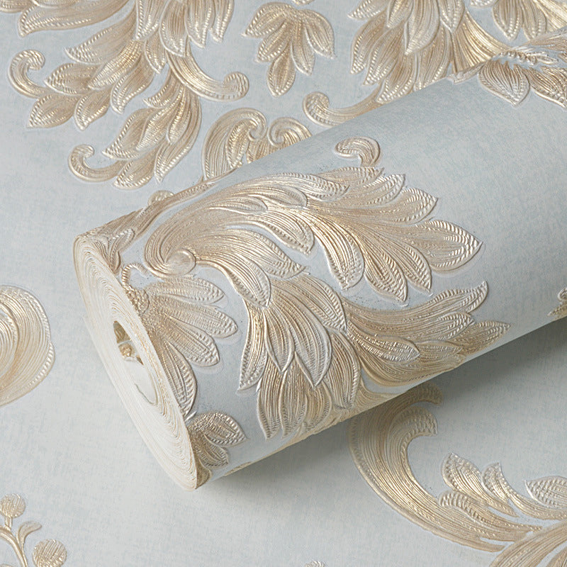 European Floral Wallpaper Roll for Living Room 54.2-sq ft Wall Covering in Soft Color Clearhalo 'Vintage wall decor' 'Vintage' 'Wallpaper' Wall Decor' 1396168