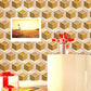 3D Matrix Wallpaper Roll Pastel Color Water Resistant Wall Decor for Living Room Gold Clearhalo 'Wall Decor' 'Wallpaper' 1396264
