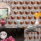 3D Matrix Wallpaper Roll Pastel Color Water Resistant Wall Decor for Living Room Brown Clearhalo 'Wall Decor' 'Wallpaper' 1396268