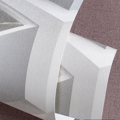 3D Matrix Wallpaper Roll Pastel Color Water Resistant Wall Decor for Living Room Grey Clearhalo 'Wall Decor' 'Wallpaper' 1396272