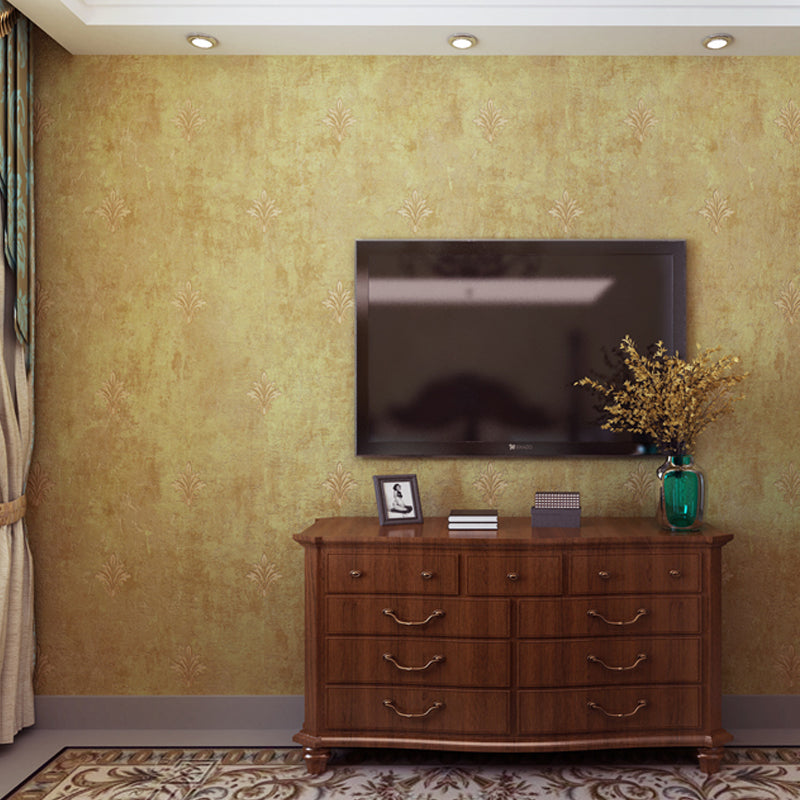 Fleur De Lis Wallpaper Antique Moisture Resistant Bedroom Wall Art, 33' L x 20.5" W Brown Clearhalo 'Vintage wall decor' 'Vintage' 'Wallpaper' Wall Decor' 1396802