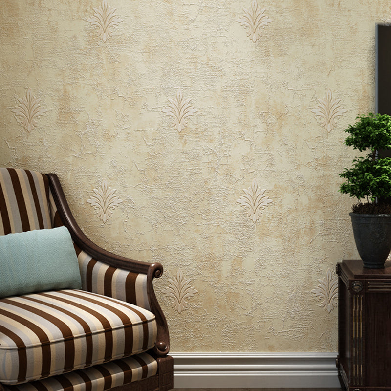 Fleur De Lis Wallpaper Antique Moisture Resistant Bedroom Wall Art, 33' L x 20.5" W Clearhalo 'Vintage wall decor' 'Vintage' 'Wallpaper' Wall Decor' 1396814