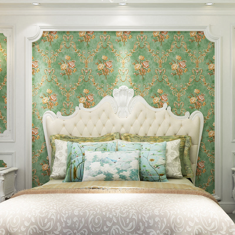 Enchanting Blossoming Peony Wallpaper for Bedroom, Pastel Color, 33' L x 20.5" W Clearhalo 'Country wall decor' 'Rustic' 'Wallpaper' Wall Decor' 1397096