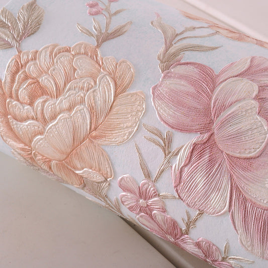 Incantevole sfondo di peonia in fiore per camera da letto, colore pastello, 33 'l x 20,5 "w