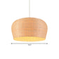 12"/19.5" Wide Dome Woven Bamboo Ceiling Pendant Lamp Asian Single Light Beige Hanging Light for Restaurant Dining Room Clearhalo 'Ceiling Lights' 'Pendant Lights' 'Pendants' Lighting' 139853
