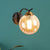 Modernist Bubbly Wall Sconce Amber/Smoke Gray Glass 1/2-Bulb Drawing Room Wall Mounted Light in Black/Gold 1.0 Black Amber Clearhalo 'Cast Iron' 'Glass' 'Industrial' 'Modern wall lights' 'Modern' 'Tiffany' 'Traditional wall lights' 'Wall Lamps & Sconces' 'Wall Lights' Lighting' 1399618
