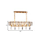 12 Heads Crystal Drops Island Lighting Modern Clear Oval Dinning Hall Hanging Island Light Clearhalo 'Ceiling Lights' 'Island Lights' Lighting' 1399775