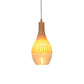 6"/10" Wide Teardrop/Onion Bamboo Hanging Pendant Modern Single Light Yellow Suspension Lamp with Clear Glass Shade Clearhalo 'Ceiling Lights' 'Modern Pendants' 'Modern' 'Pendant Lights' 'Pendants' Lighting' 140015