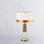 1 Head Table Lamp Contemporary Drum Fabric Shade Nightstand Light in White with Clear Crystal Base White Clearhalo 'Lamps' 'Table Lamps' Lighting' 1400251