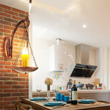 Candle Suspender Wall Light Rustic Lodge Metallic 1 Light Sconce Lighting for Foyer Clearhalo 'Wall Lamps & Sconces' 'Wall Lights' Lighting' 140030