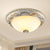 Dome Bedroom Ceiling Light Fixture Traditional Frosted White Glass 14"/16"/19.5" W 2/3-Head Gold/Silver Flush Mount