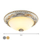 Dome Bedroom Ceiling Light Fixture Traditional Frosted White Glass 14"/16"/19.5" W 2/3-Head Gold/Silver Flush Mount Clearhalo 'Ceiling Lights' 'Close To Ceiling Lights' 'Close to ceiling' 'Flush mount' Lighting' 1400405